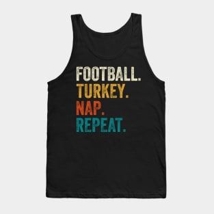 Football Turkey Nap Repeat Tank Top